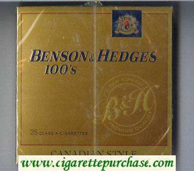 Benson & Hedges 100s 25 class a cigarettes